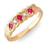 Genuine Ruby & Diamond Ladies' Ring - By Mt Rushmore